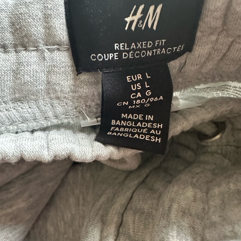 H&M men’s new with tags grey sweat pants, size Large - Picture 4 of 6